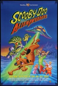 1d795 SCOOBY-DOO & THE ALIEN INVADERS 27x40 video poster 2000 wacky classic animated cartoon mystery!