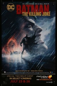 1d948 BATMAN: THE KILLING JOKE #85/1000 video/theatrical mini poster 2016 Joker/Batman in rain!