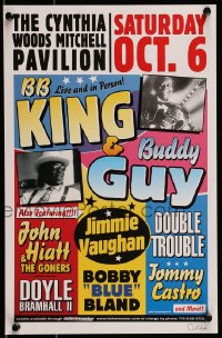 1d323 BB KING AND BUDDY GUY 11x17 music poster 2001 Cynthia Woods Mitchell Pavilion - Woodlands!