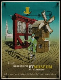 1d426 BESOF KOBENHAVNS BYMUSEUM PAA RAADHUSET 20x26 Danish museum/art exhibition 1940s cool!