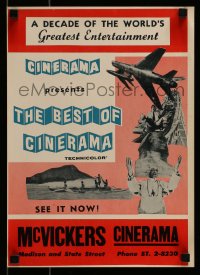 1d520 BEST OF CINERAMA 12x16 special poster 1963 decade of the world's greatest entertainment!