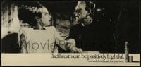 1d371 BINACA 11x23 advertising poster 1990s Lanchester and Boris Karloff, Bride of Frankenstein!