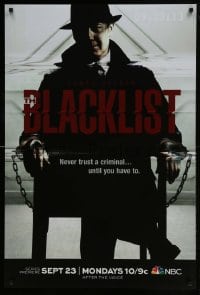 1d733 BLACKLIST mylar tv poster 2013 season one, great image of seated and shackled James Spader!