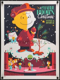 1d210 CHARLIE BROWN CHRISTMAS signed #71/100 variant edition art print 2011 by artist Tom Whalen!