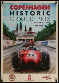 1d537 COPENHAGEN HISTORIC GRAND PRIX 20x28 Danish special poster 2013 car race by Robert Lindvig!