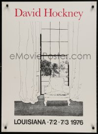 1d431 DAVID HOCKNEY LOUISIANA 25x34 Danish museum/art exhibition 1976 chair & window by the artist