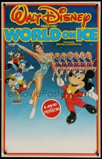 1d557 DISNEY ON ICE 24x38 special poster 1981 cool images of ice skating performances and skaters!