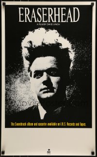 1d340 ERASERHEAD 17x28 music poster 1982 David Lynch, Jack Nance, surreal fantasy horror!