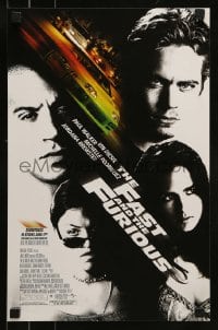 1d954 FAST & THE FURIOUS mini poster 2001 Vin Diesel, Paul Walker, Jordana Brewster!