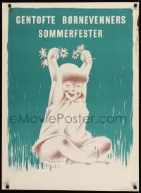 1d583 GENTOFTE BORNEVENNERS SOMMERFESTER 24x34 Danish special poster 1956 Henry Thelander art!