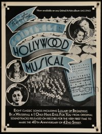 1d341 GOLDEN AGE OF THE HOLLYWOOD MUSICAL 25x33 music poster 1973 James Cagney, Joan Blondell & more