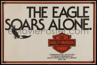 1d387 HARLEY-DAVIDSON 23x34 advertising poster 1981 motorcycles, the eagle soars alone!