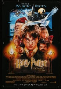 1d960 HARRY POTTER & THE PHILOSOPHER'S STONE mini poster 2001 cool cast art by Drew Struzan!