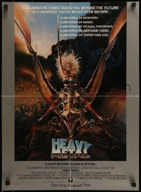 1d589 HEAVY METAL advance 18x25 special 1981 classic musical animation, Chris Achilleos fantasy art