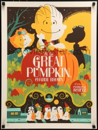 1d243 IT'S THE GREAT PUMPKIN, CHARLIE BROWN signed #32/280 18x24 art print 2011 by Whalen, standard