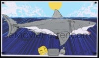 1d245 JAWS signed #27/50 18x31 art print 2010s by Danny Miller, Amity Bound, glow-in -the-dark!