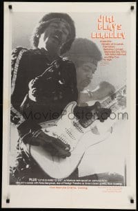 1d607 JIMI PLAYS BERKELEY 22x34 special poster 1973 great image of Jimi Hendrix at Berkeley, California!