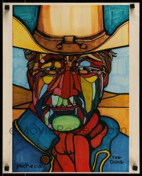 1d251 JOHN WAYNE signed #379/500 16x20 art print 1988 by Ferdie Pacheco, cool surreal portrait!