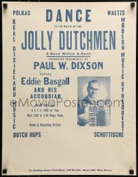 1d346 JOLLY DUTCHMEN 18x23 music poster 1950s great image with accordion!