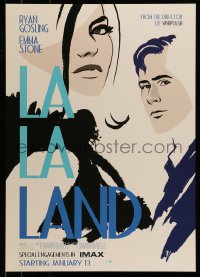 1d616 LA LA LAND 2-sided IMAX 17x24 special 2017 different art of Ryan Gosling & Emma Stone!