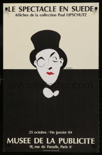 1d450 LE SPECTACLE EN SUEDE 20x32 French museum/art exhibition 1983 man wearing top hat by Nerman!