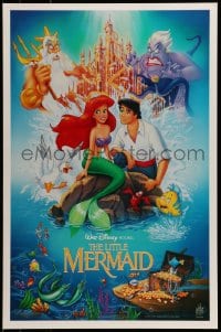 1d623 LITTLE MERMAID 18x27 special 1989 Morrison art of cast, Disney underwater cartoon!