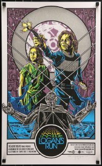 1d255 LOGAN'S RUN signed #13/60 16x26 art print R2011 by Timothy Doyle, Astor, purple variant, Box!