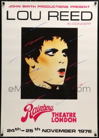 1d349 LOU REED 25x35 tribute poster 1976 close-up art, Rainbow Theatre London, England!