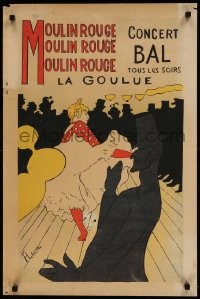 1d636 MOULIN ROUGE CONCERT BAL 20x30 French special poster 1940s wonderful Toulouse-Lautrec art!