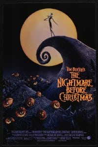 1d643 NIGHTMARE BEFORE CHRISTMAS 18x27 special 1993 Tim Burton, Disney, great horror cartoon image