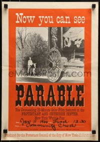 1d650 PARABLE 14x20 special poster 1964 movie that was featured at the New York World's Fair!