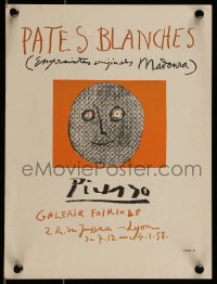 1d462 PATES BLANCHES 9x12 French museum/art exhibition 1960s abstract art by Pablo Picasso!