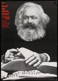 1d409 POLITISK REVY 23x33 Danish advertising poster 1970s great image of Karl Marx!