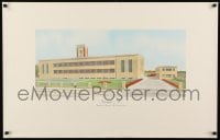 1d662 PREMIER IS 25x38 Danish special poster 1950s Latvian Food Union Group, cool art of building!