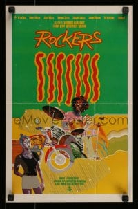 1d668 ROCKERS 11x17 special poster 1980 Bunny Wailer, The Heptones, Peter Tosh, cool reggae art!