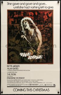 1d672 ROSE advance 20x32 special poster 1979 Mark Rydell, Bette Midler in Janis Joplin biography!