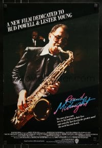 1d674 ROUND MIDNIGHT 19x27 special poster 1986 Dexter Gordon, saxophone, great image!