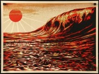 1d280 SHEPARD FAIREY signed #373/700 18x24 art print 2010 by the artist, Dark Wave/Rising Sun, 1st!