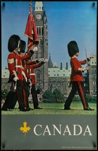 1d134 CANADA 22x34 Canadian travel poster 1960s wonderful image of soldiers on parade!