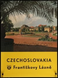 1d136 CZECHOSLOVAKIA FRANTISKOVY LAZNE Czech travel poster 1960s buildings surrounding courtyard