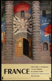 1d144 FRANCE 24x39 French travel poster 1960s Sanctuaires & Pelerinages, great image!