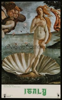 1d150 ITALY 24x39 Italian travel poster 1980s Birth of Venus by Sandro Botticelli!