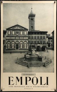 1d152 LA COLLEGIATA EMPOLI Italian 25x39 travel poster 1950s image of Collegiata di Sant'Andrea!