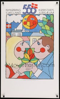 1d161 NYKOBING SJAELLAND KOBSTADS JUBILAEUM 23x37 Danish travel poster 1993 Martin Burridge!