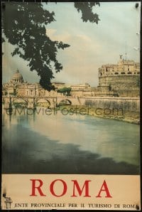 1d167 ROMA Italian 26x39 travel poster 1970s wonderful different image of Roman architecture!