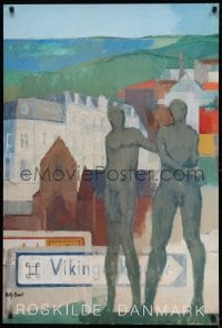 1d168 ROSKILDE DANMARK set of 2 27x39 Danish travel posters 1970s different artwork by Helge Ernst!