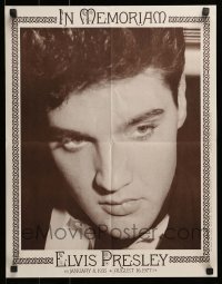 1d566 ELVIS PRESLEY 18x23 special poster 1977 cool close-up portrait of The King!