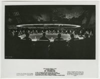 1h275 DR. STRANGELOVE 8x10.25 still 1964 Peter Sellers & cast in fictional War Room, Kubrick!