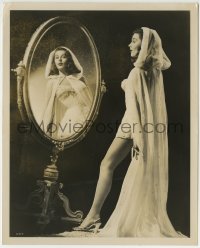 1h290 ELAINE STEWART 8x10 still 1954 in sexy hooded negligee by mirror, Take the High Ground!