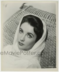 1h291 ELIZABETH TAYLOR 8.25x10 still 1956 beautiful portrait wearing shawl when she made Giant!